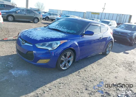 2012 Hyundai Veloster Black Int from USA, damaged, VIN KMHTC6AD7CU051545